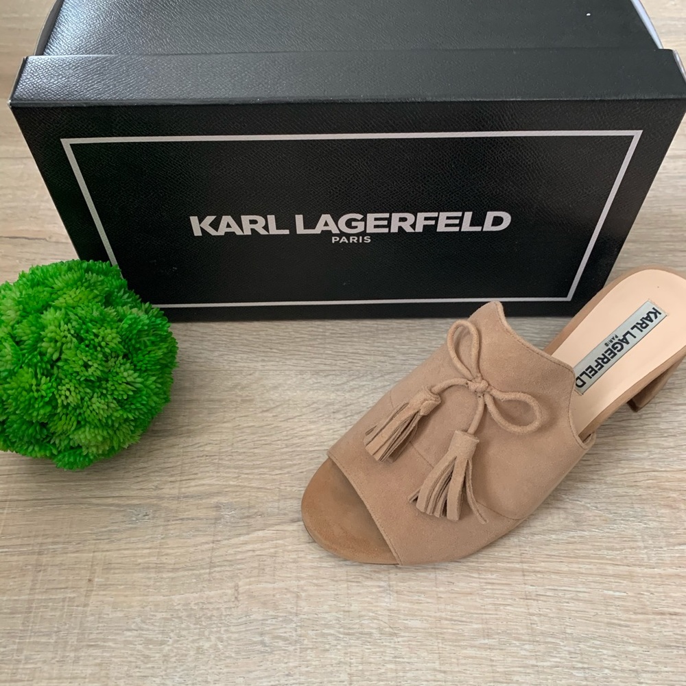 Karl Lagerfeld Suede Mules size 7.5